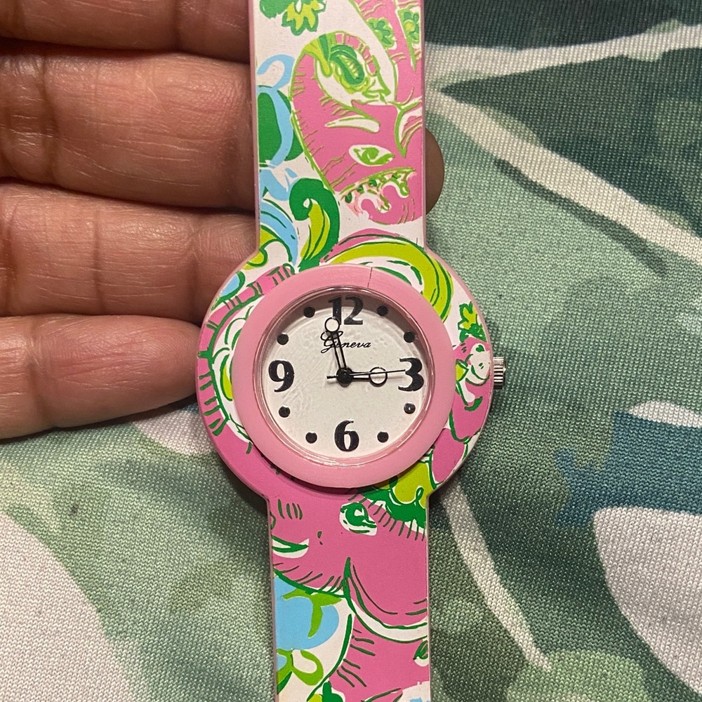 Colorful Pink and Green Watch